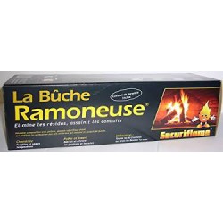 la bûche de ramonage est efficace mais ne dispense pas du ramonage de la cheminée 