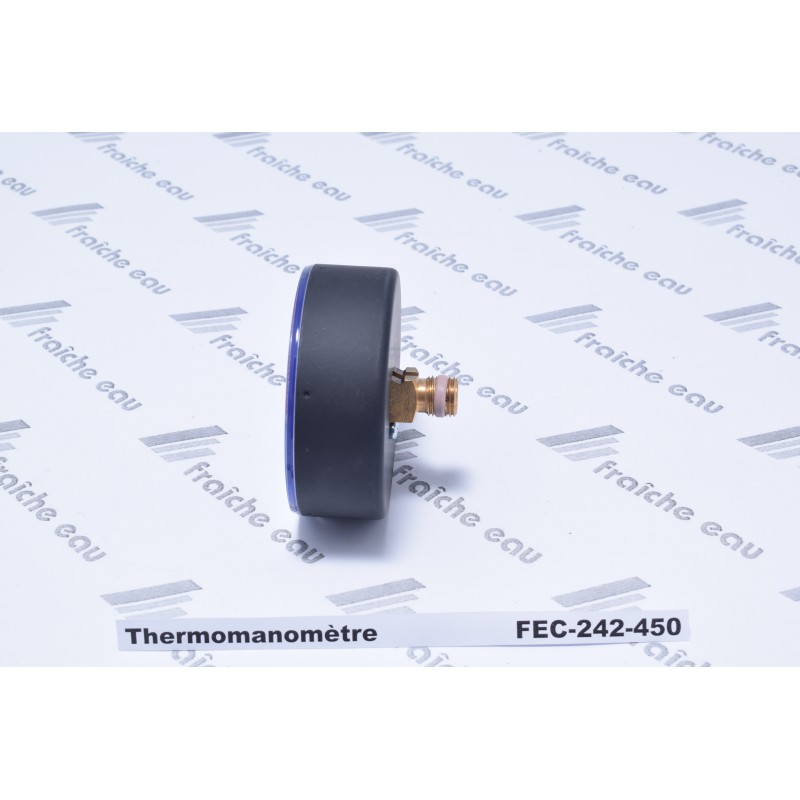 Thermo-manomètre Cadran 0-120 °c 0-4 Bar Entrée Latérale Bsp 1/2 Pouce 80  mm