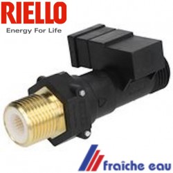 capteur de débit sanitaire RIELLO R 10022348 , détecteur de passage d'eau potable  dans la chaudière à condensation