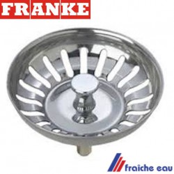 soupape , bouchon de crépine, soupape , clapet de bonde, tamis d'évier FRANKE inox diamètre 83 mm  20 fentes 