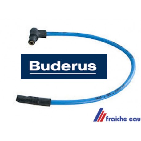 câble haute tension pour électrode d'allumage  BUDERUS avec fiche coudée article 63006890