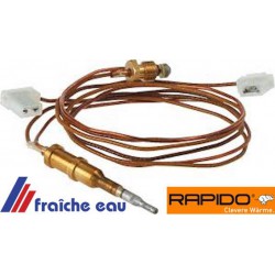 thermocouple RAPIDO / FERROLI pour chaudière atmosphérique ,  avec contact de sécurité pour la vanne gaz 
