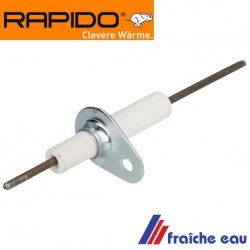 électrode ionisation RAPIDO 503789, détection de la flamme dans le foyer de la chaudière par courant ionisant
