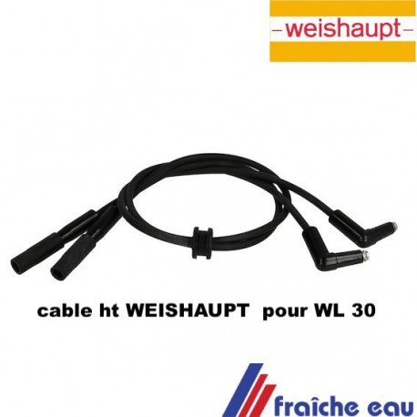 Weishaupt Câble d'allumage 24131011042 Pour: WL30, WL20C , passe câble rond 