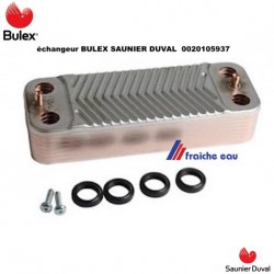 échangeur à plaques BULEX-SAUNIER DUVAL à 20 plaques 0020105937 pour la production directe d'eau chaude sanitaire chaudière