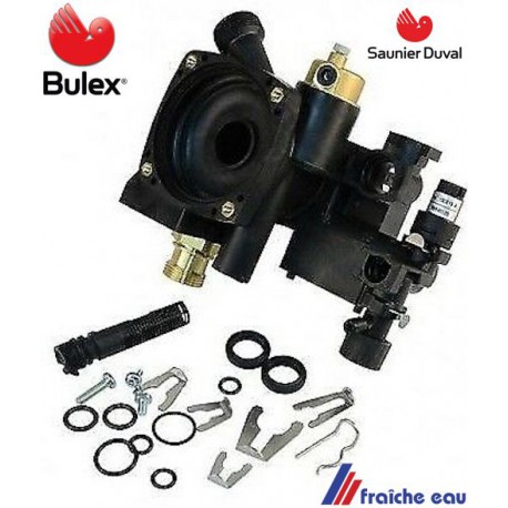 bloc hydraulique BULEX S 1005300, embase de circulateur avec purgeur , clips et joints