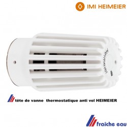 tête thermostatique anti vol HEIMEIER  pour vanne de radiateur 2500-00-500, bulbe avec thermostat réglable
