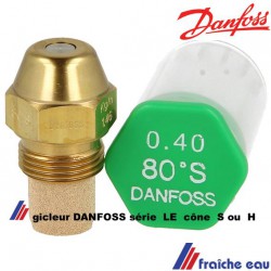 gicleur DANFOSS cône HLE -SLE de 60°-80° de 0,65 à 0,75 gal/h avec système anti goutte breveté 