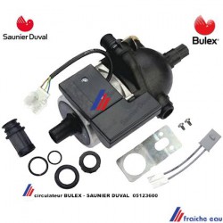 pompe de chaudière BULEX 05123600 , circulateur complet SAUNIER DUVAL avec tubulure, clips et joint