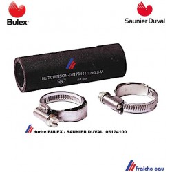 durite renforcée pour raccordement pompe et corps de chauffe BULEX 05174100 ( paire )  avec colliers de serrage