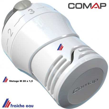 tête thermostatique de radiateur COMAP SENSO. filetage M 28  x 1,5 