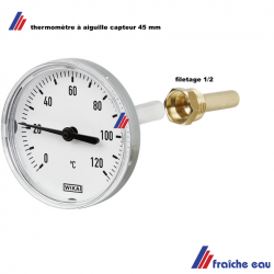 thermomètre à aiguille pour doigt de gant capteur 45 mm