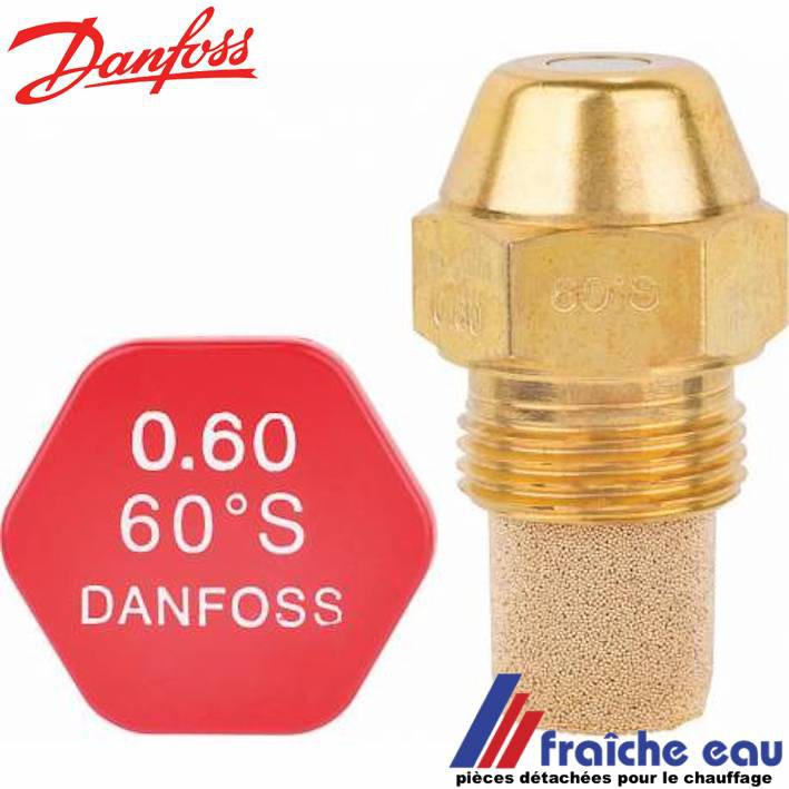 Danfoss 1x Brûleur Danfoss 0,55/45° Hfd = Cône Creux Avec Deux Filtres en Bronze Fritté 