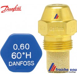 gicleur DANFOSS cône -H- 45°-60°-80°  capucin bleu de 0,60  gal/h