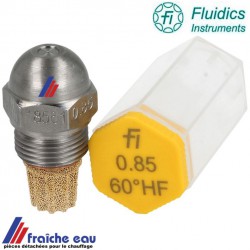gicleur FLUIDICS cône SF-HF de 45°-60° - 80° de 0,55 à 0,60 gal/h, injecteur pour la bonne  pulvérisation du gasoil de chauffage