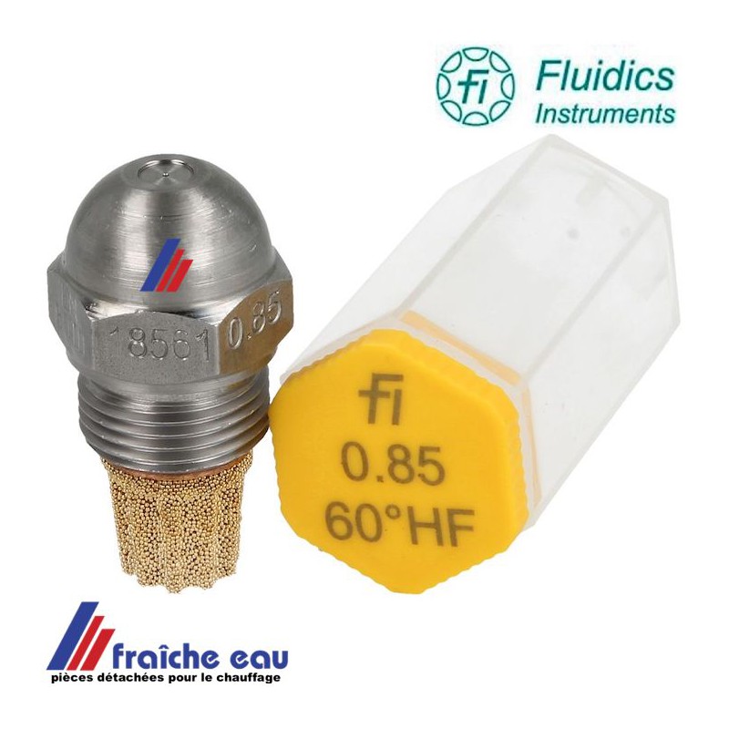 gicleur FLUIDICS cône SH - HF de 0,55 à 0,6 gal/h à nivelles