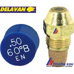 gicleur DELAVAN cône  -B- 45° ou 60° débit  0,50 gal/h