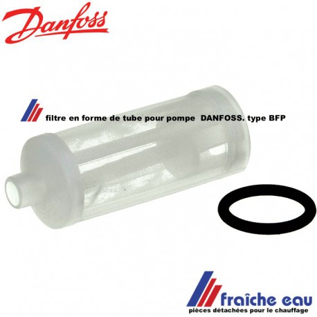 filtre , en forme de tube avec joint torique , tamis de pompe DANFOSS type BFP pour le brûleur fioul 