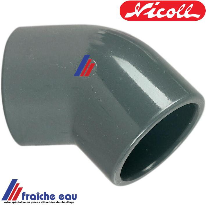 Nicoll Coude PVC à 45° F/F - Diamètre 40 mm
