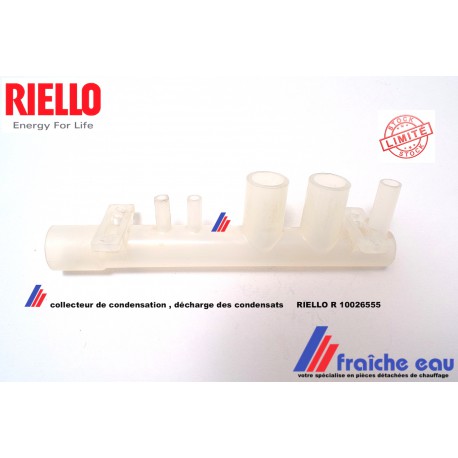 collecteur de condensation RIELLO R 10026555 , décharge de condensats pour RESIDENCE CONDENS  25 KIS - 30 KIS - 30 IS