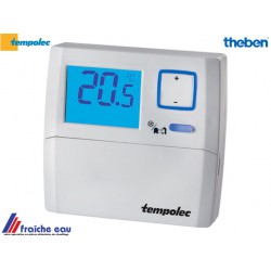 thermostat de chauffage TEMPOLEC TRT 033 , affichage digital simple à utiliser , abaissement nocturne , alimentation par piles