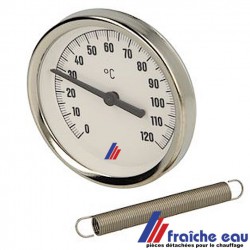 thermomètre de contact à fixer sur le tube sans doigt de gant, il mesure la température directement  au contact du tuyau 