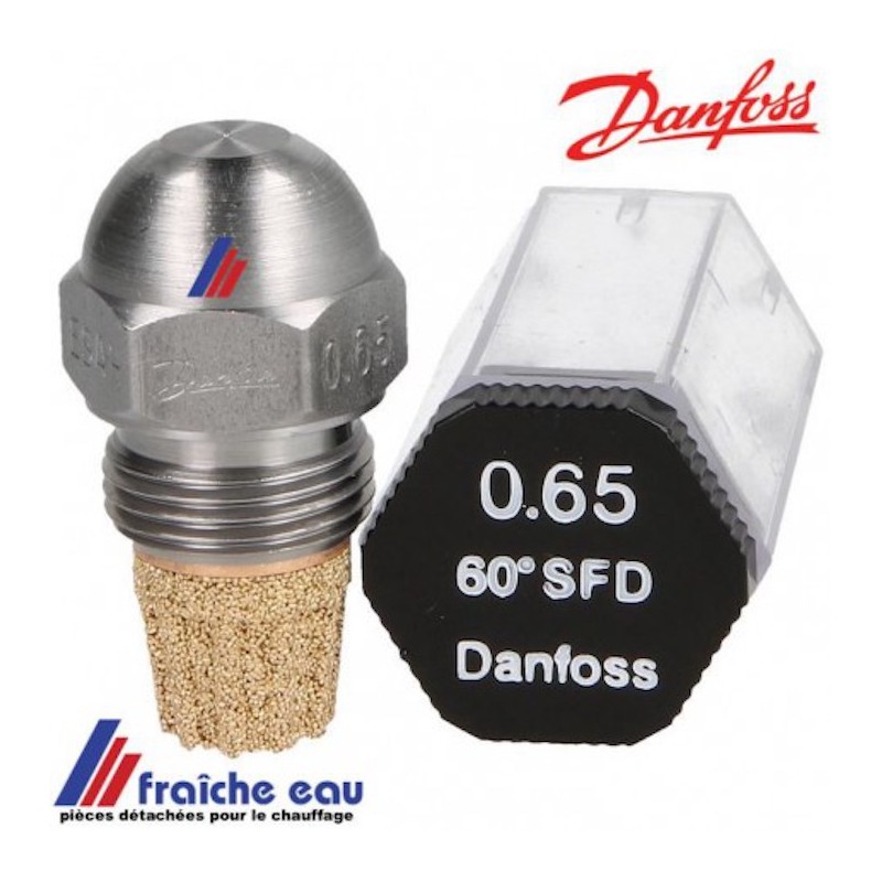 injecteur de brûleur au mazout DANFOSS type de cône HFD - SFD taille de  0,30 à 0,40 gal/ heure , précisez la taille , l'angle