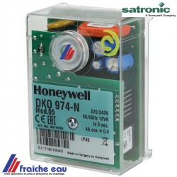 relais SATRONIC coffret de sécurité, automate de combustion  DKO 974 type N  mod 05, coffret  de contrôle HONEYWELL