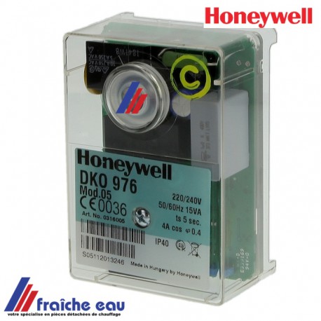 relais HONEYWELL - SATRONIC DKO 976 mod 5 art: 0416005u , bloc de contrôle pour brûleur à 2 allures avec préchauffage de ligne