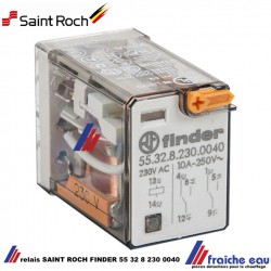 relais FINDER 55 32 8 230 0040 pour tableau de commande de chaudière SAINT ROCH COUVIN  , inverseur de priorité sanitaire