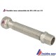 tube flexible inox diamètre 1/2 MF pour sanitaire et chauffage , tube cannelé DN 15  pliable, extensible de 50 à 65 cm