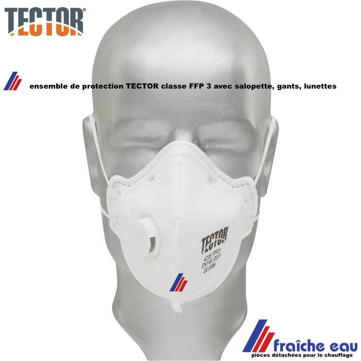kit protection intégrale TECTOR classe FFP3 composé de salopette