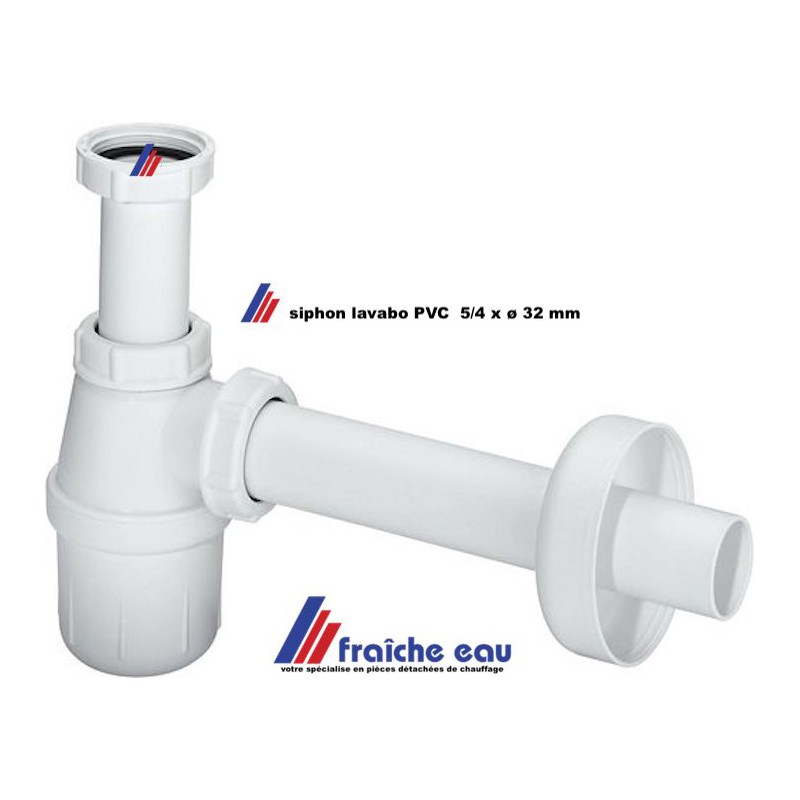 Siphon PVC pour lave-mains WC diamètre 32