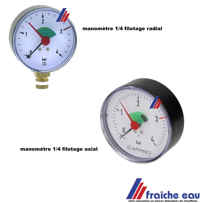 manomètre radial filetage 1/4 8x13 plomberie sanitaire chauffage -  SANILANDES