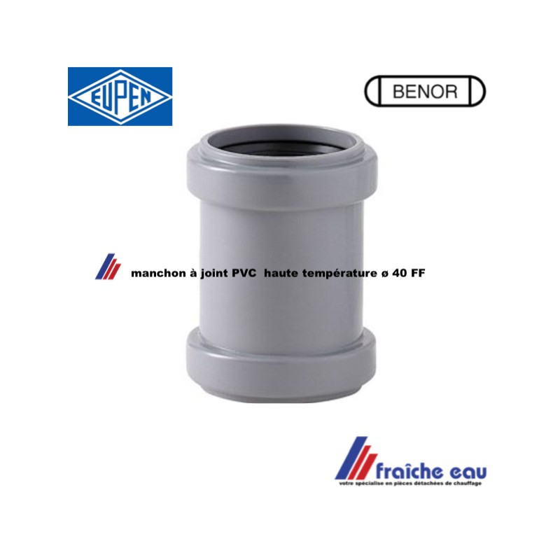 Raccord plomberie Interplast Manchon pvc à butée ff ø 40 mm blanc