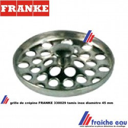 crépinette FRANKE 330029, tamis crépine amovible diamètre 45 mm pour évier de cuisine, la grille permets de retenir les déchets