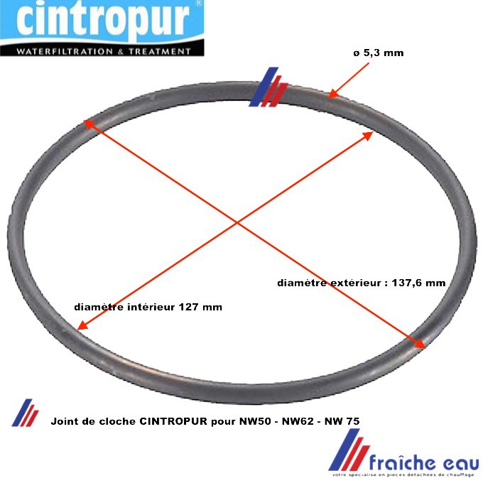 Joint torique O-Ring pour filtre à cartouche - Noir - DEX360M - HAYWARD