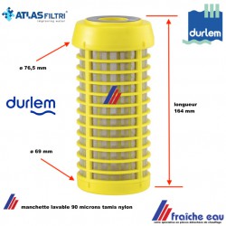 vanne pour le rinçage des dépôts en suspension dans la cuve du filtre  DURLEM TRIPEX , robinet à bille dans le bas du globe