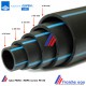 tube socarex HDPE avec ligne bleue série métrique type PE 80 dimension exprimée en mm avec raccord métrique