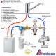 schéma de raccordement chauffe eau sous évier avec réducteur et manomètre ,haute pression , lave vaisselle, mitigeur 2 tubes