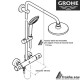 colonne de douche GROHE 27296001 avec mitigeur thermostatique , inverseur pour douche à main et douche de tête