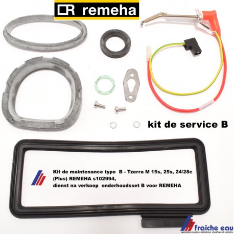 Kit de maintenance type  B - Tzerra M 15s, 25s, 24/28c (Plus) REMEHA s102994, dienst na verkoop  onderhoudsset B voor REMEHA