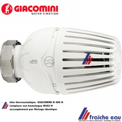 la tête thermostatique GIACOMINI type R 460 H  nouveau modèle remplace le modèle 452H , filetage identique 