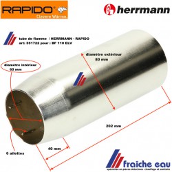 tube de flamme pour RAPIDO - HERRMANN pour brûleur fioul, BL 110 ELV ,canon de combustion 551722