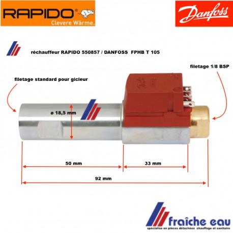 préchauffage de ligne , réchauffeur de fioul RAPIDO 550587 reparatieonderdelen stukken voor RAPIDO stookolie ketel 
