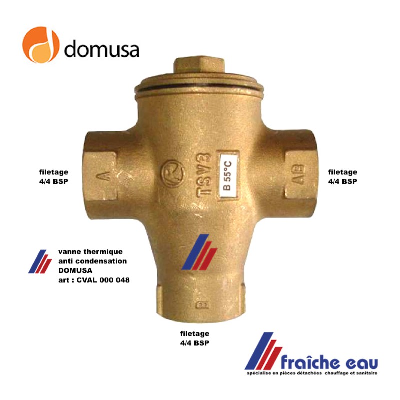 vanne anti-condensation DOMUSA, filetage 4/4 , réglage 55 degrés