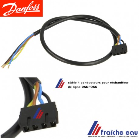 câble avec 4 conducteurs pour préchauffage de ligne DANFOSS le connecteur  convient pour les réchauffeurs type FPHE - FPHB