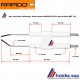 bloc électrode d'allumage  haute tension art : 551610 pour brûleur RAPIDO BBF 110