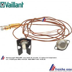 thermocouple VAILLANT avec sécurité de surchauffe TTB et capteur de température art :  115205