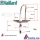 électrode de chaudière à condensation  VAILLANT art : 090709, wisselstukken voor gaswandketel condensatie gas